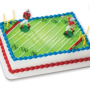 ⭐️3/$15 Touchdown Football Cake Topper Set QB#6 Receiver #12 DecoPac 6pc Party